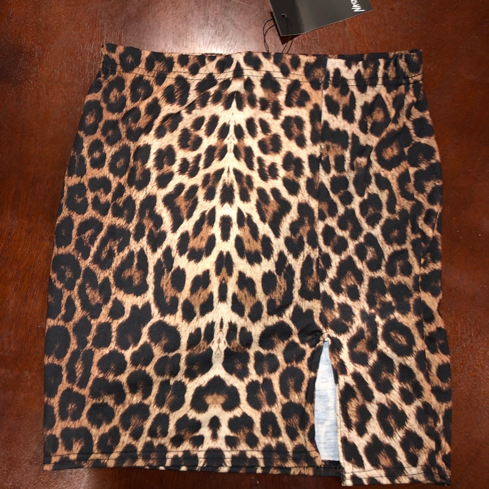 NastyGal Leopard Mini Skirt NWT